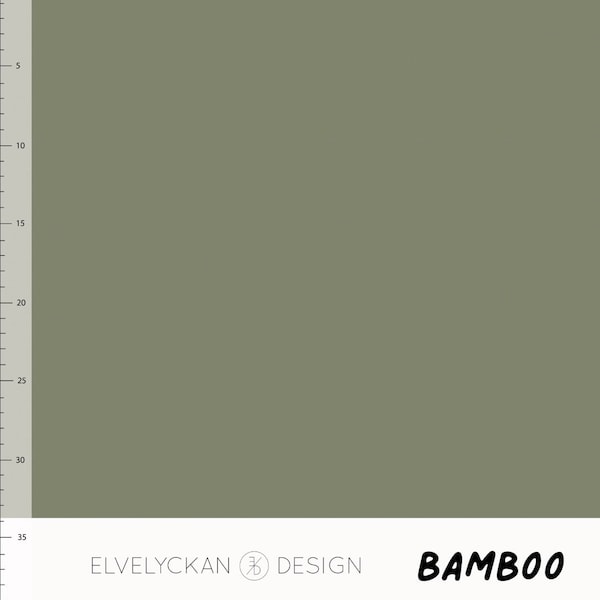 Elvelyckan Design fabric/solid-Green (033)/organic bamboo jersey/4 was stretch/sold by the 1/2 yard.
