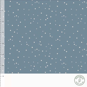 Elvelyckan Design fabric/SPOTS - RIBBED KNIT - Blue(011)/organic ribbed jersey knit/4 way stretch.