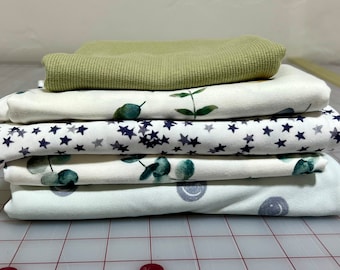 Fabric bundle/1/2 yard each/4-way stretch/knit fabric