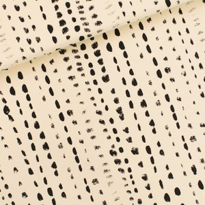 See You at Six fabrics/Fingerprints/French Terry/Navoja Beige - R/4 way stretch/Sold by the 1/2 yard.