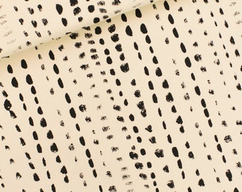 See You at Six fabrics/Fingerprints/French Terry/Navoja Beige - R/4 way stretch/Sold by the 1/2 yard.