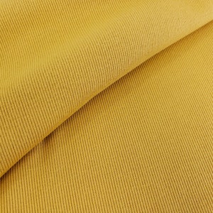 Elvelyckan Design fabric/Yellow gold/165 cm/organic ribbed jersey knit/4 way stretch/sold by the 1/2 yard.