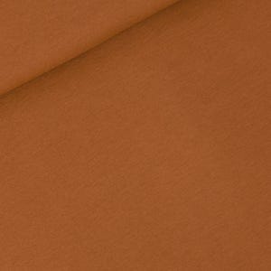See You at Six Fabric/French Terry/ Meerkat Brown - R /4 way stretch/sold by the 1/2 yard.