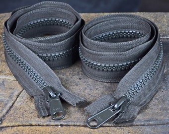 TWO long big Military Zipper 34in