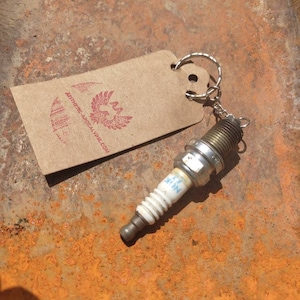 TWO spark plug key chain