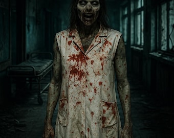 Zombie Skräck Krankenschwester Kittel Kleid (Walking Dead)