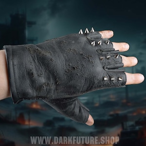 Post-apocalyptic Spike gloves (Halloween, Punk, Gothic, Black Metal)