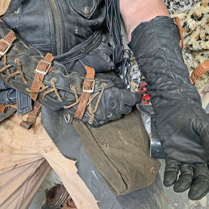 Elbow Long Gloves (Post-Apocalyptic, Steampunk, Cosplay) image 2