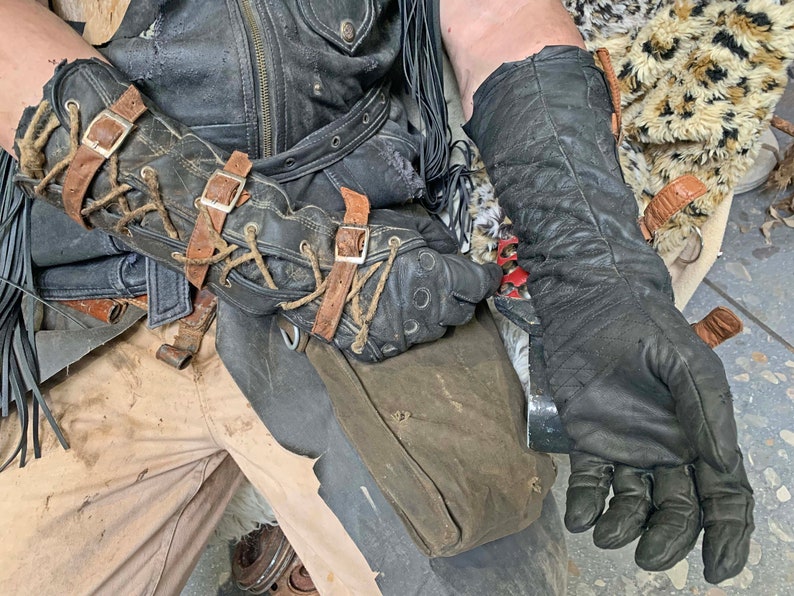Elbow Long Gloves (Post-Apocalyptic, Steampunk, Cosplay) image 2
