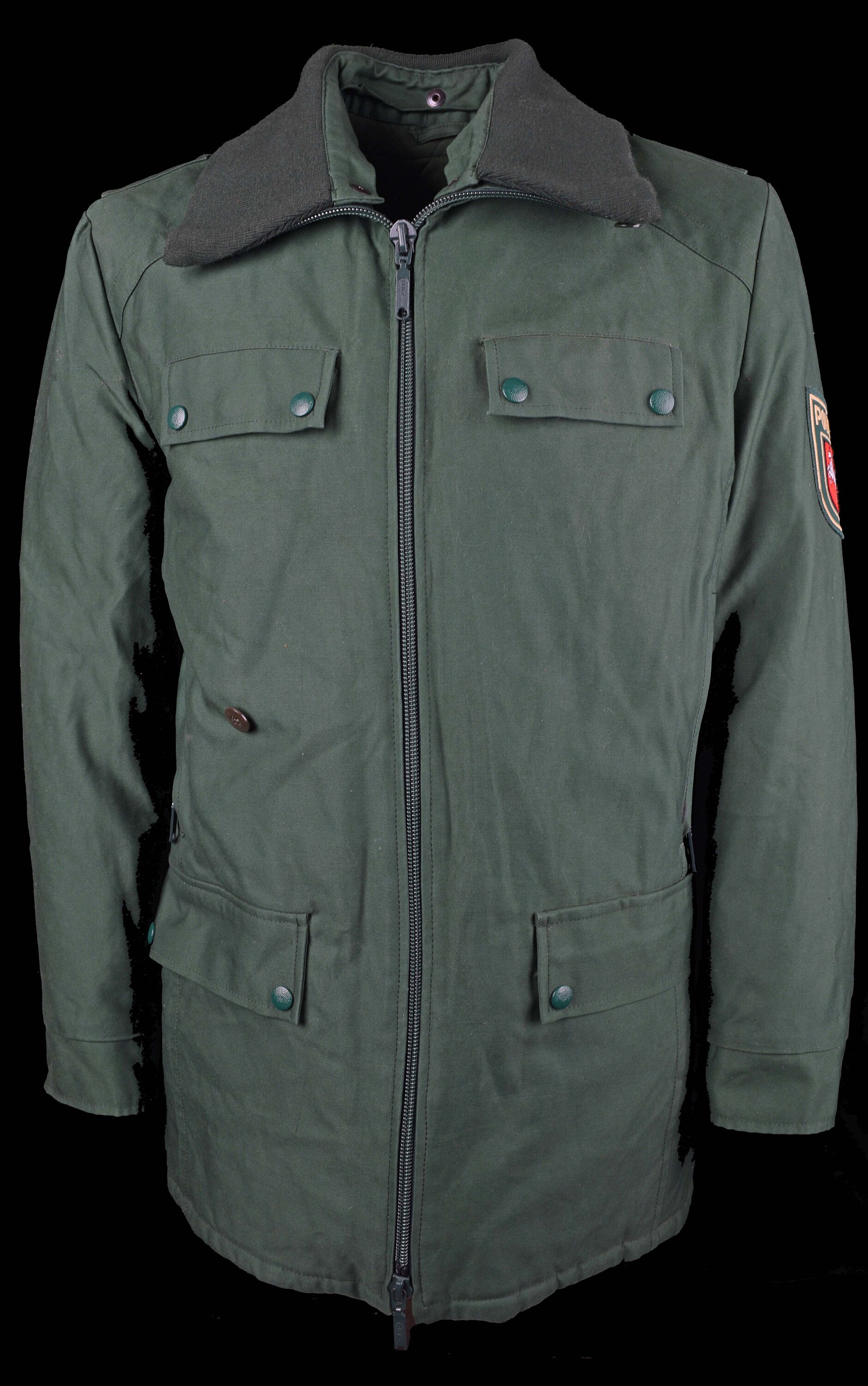 Original German police officer parka warm hooded green windproof jacket liner