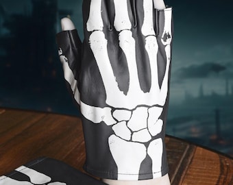 Die ultimativen Skelett Leder Handschuhe (Steampunk, Gothic, Halloween, Nerf, Softair, Paintball)