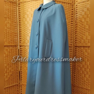 Tailored, Cape,cloak, 18th century,cape with armhole,cinema cape, historical cloak,out lander cape,cloak with armhole,polyester cotton cape