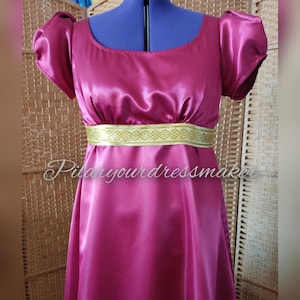 Sob medida, vestido regência de cetim, vestido do século 18, feito sob encomenda, feito sob medida, feito sob medida, vestido império, vestido de cetim regência, vestido de cetim regência