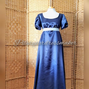 Sob medida, vestido regência de cetim, vestido do século 18, feito sob encomenda, feito sob medida, feito sob medida, vestido império, vestido bridgertonn de cetim, vestido de cetim