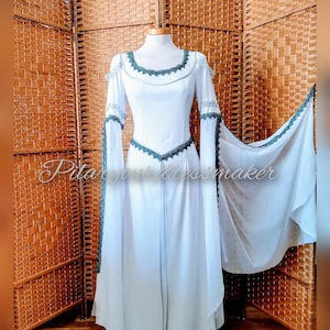 Tailored, Dress inspired medieval,made to order,made to measure,medieval wedding dress,Celtic dress,historical dress,