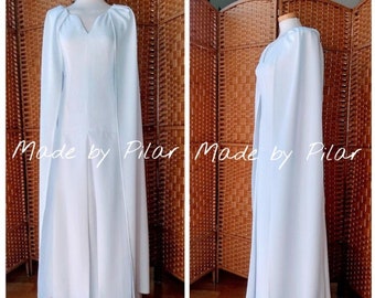 Tailored dress,White dress,long dress,made to order,made to measure