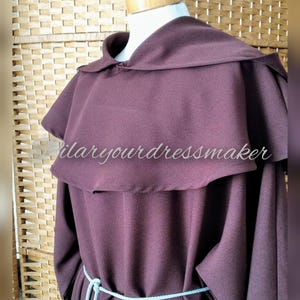 Tailored, Medieval dress, medieval merchant dress, 12th century gown, dress and Cape with hood, medieval gown, medieval cosplay, Halloween gown