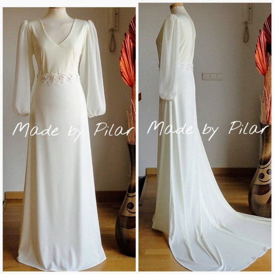Tailored, Long Dress, Wedding Dress,tailor Made Dress,long Wedding Gown