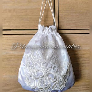 Regency bag, regency satin bag, regency purse, reticule bag, regency reticule embroidered bag, regency satin reticule, satin embroidered regency