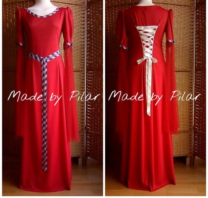medieval wedding dress Dress inspired medieval Celtic dress made to order made to measure