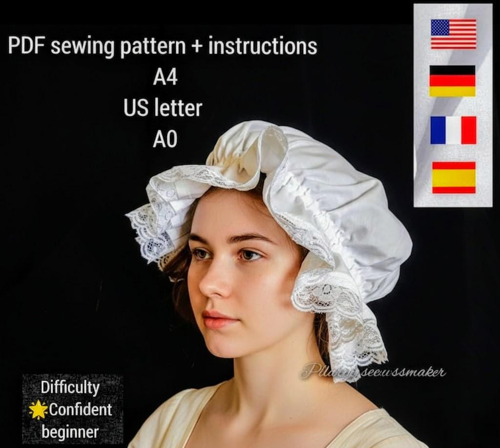 Colonial Bonnet Sewing Pattern