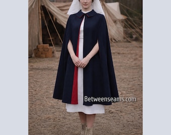 dress blues cape Ombre Navy Blue Draped Wedding Cape, Grecian Wrap Soft White / Cathedral 108 inches main image 0