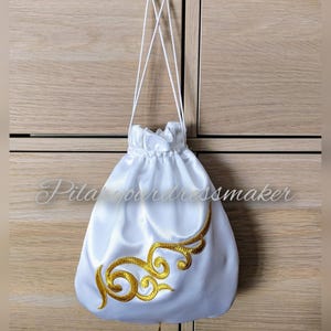 Regency bag, regency satin bag, regency purse, reticule bag, regency reticule, regency reticule ball, satin embroidered bag, regency bag