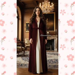 Made to measure, Regency empire coat, historical Velvet overcoat