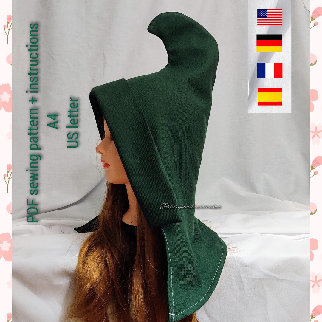 Medieval Capirote Hood Sewing Pattern, One-size Adult, A4, US Letter ...