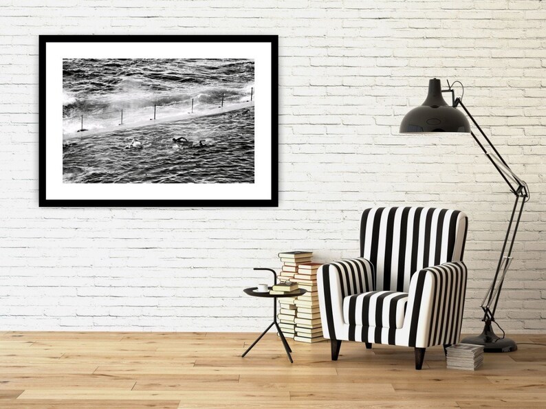 Digital Download Icebergs Swimming Pool Bondi Beach Sydney Nsw Australia Photograph Wall Art Print Water Ocean Coast Photo