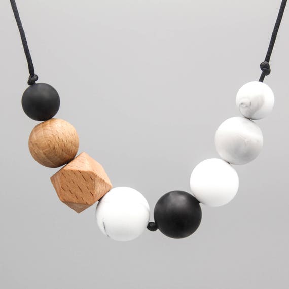 Necklace Still Chain Boston Silicone Wood Jewelry Etsy