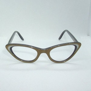NOS, Vintage 1950s or early 1960s &#39;Brown Pearl&#39; Cat&#39;s Eye Frames by Univis