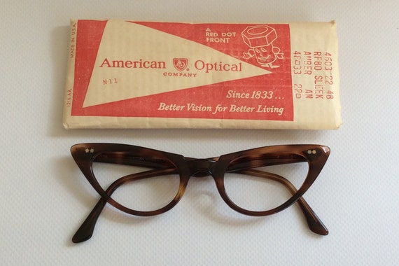 NOS, Vintage 1960s 'Sleek' Eyeglasses by American… - image 3