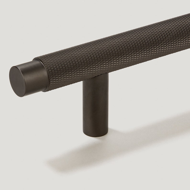 Long Knurled Closet Bar Handles Brass Door Handles Knurled Etsy UK