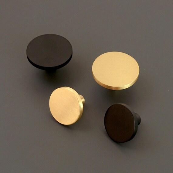 Circular Solid Brass Cabinet Knob Kitchen Circular Solid Brass Cabinet Knob, Round Brass Knobs For Kitchen Cabinets