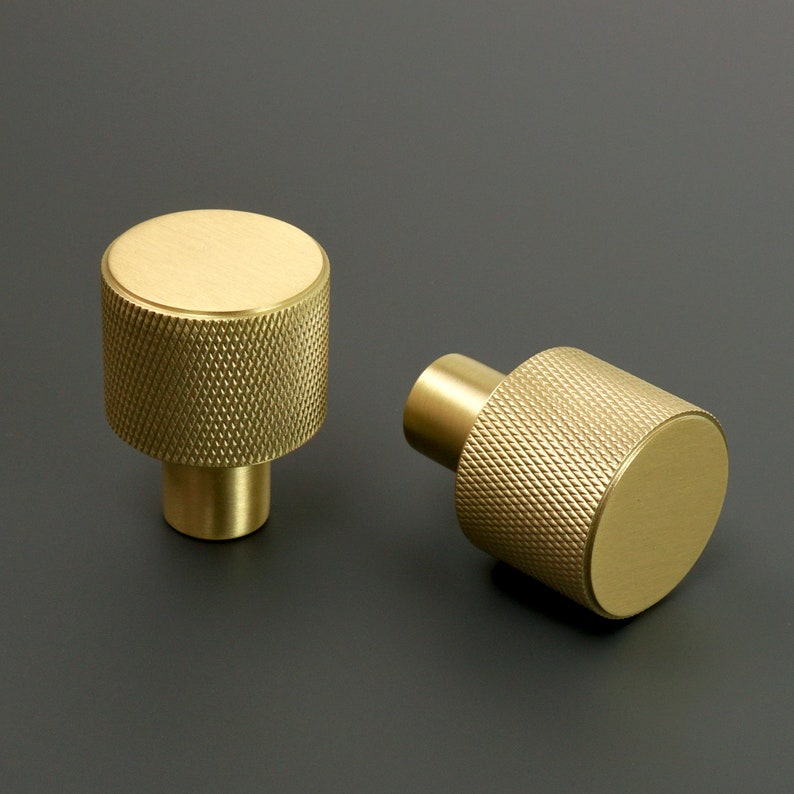 Large Knurled Button Knobs Kitchen Knobs Etsy