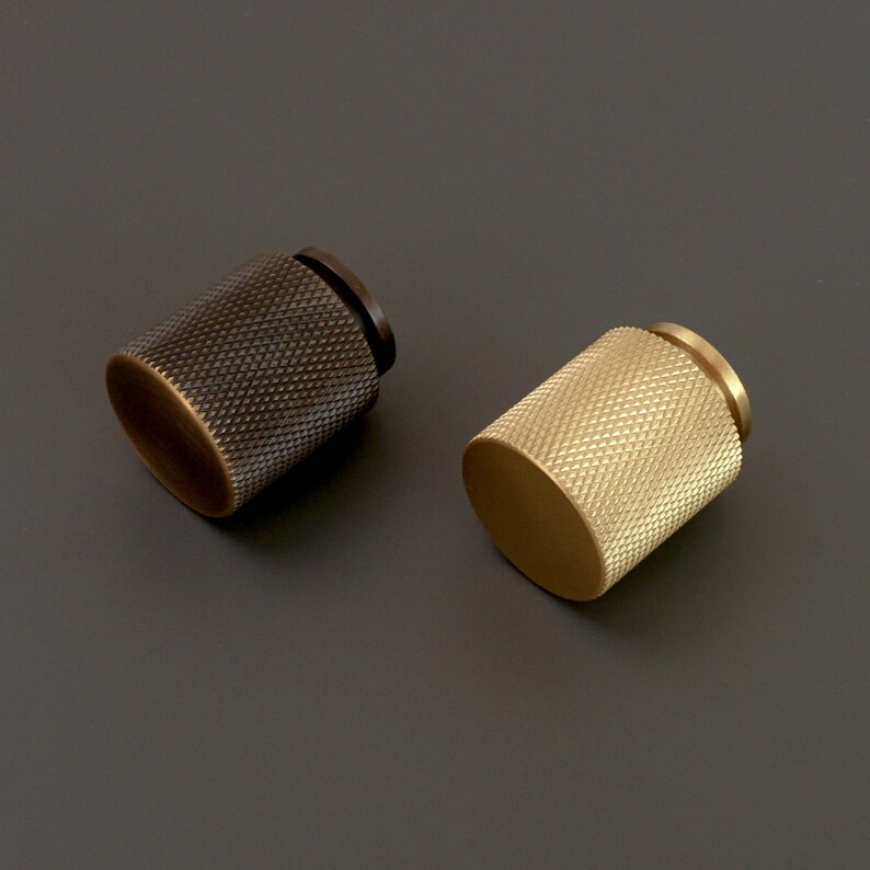 Large Knurled Button Knobs Kitchen Knobs Etsy