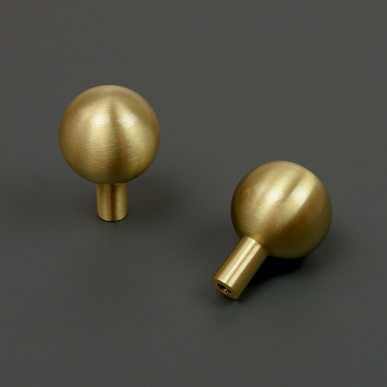 Spherical Solid Brass Knobs Round Brass Knobs Etsy UK