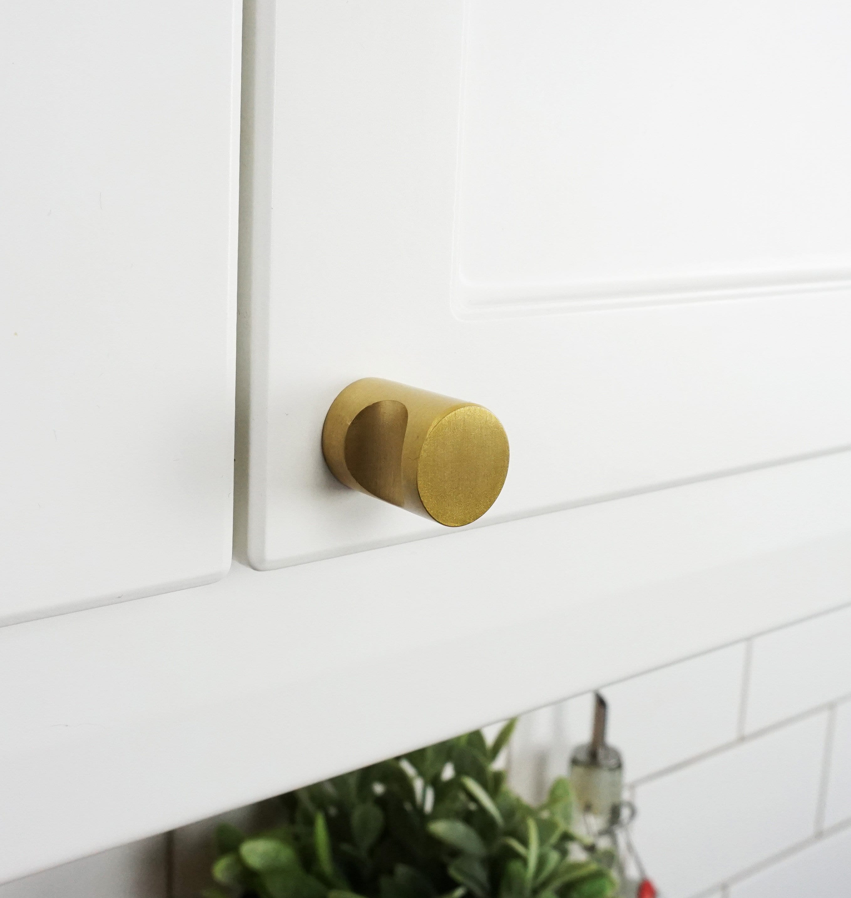 Pinched Tube Solid Brass Knobs Kitchen Knobs Etsy