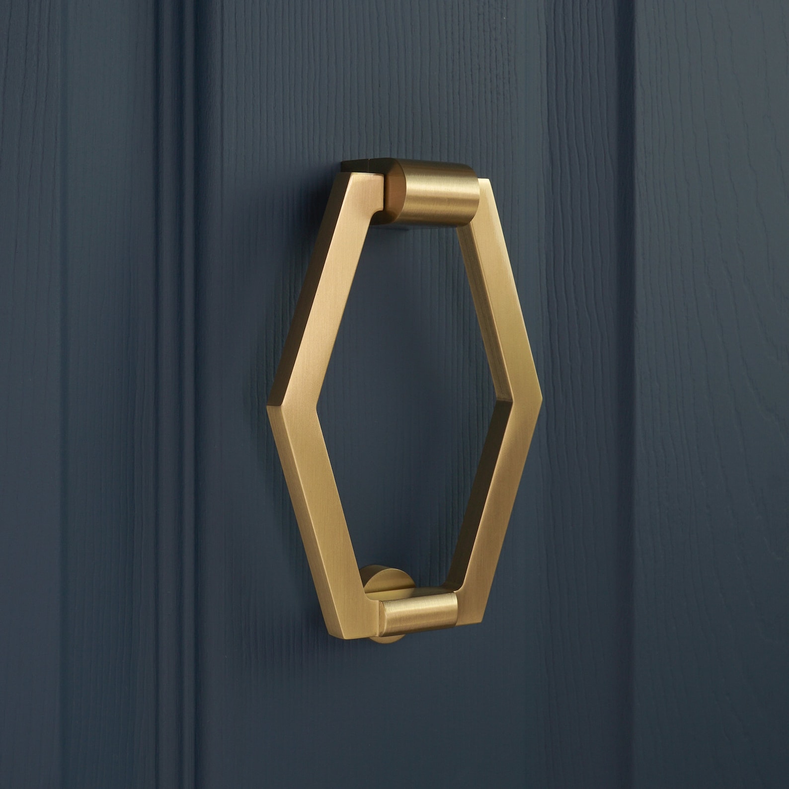 Hexagonal Solid Brass Door Knocker Modern Door Knocker Etsy