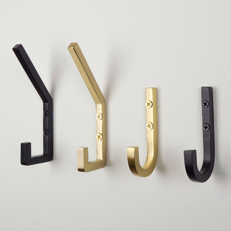 Solid Brass Hook Wall Hook Brass Coat Hook Key Hooks Etsy UK