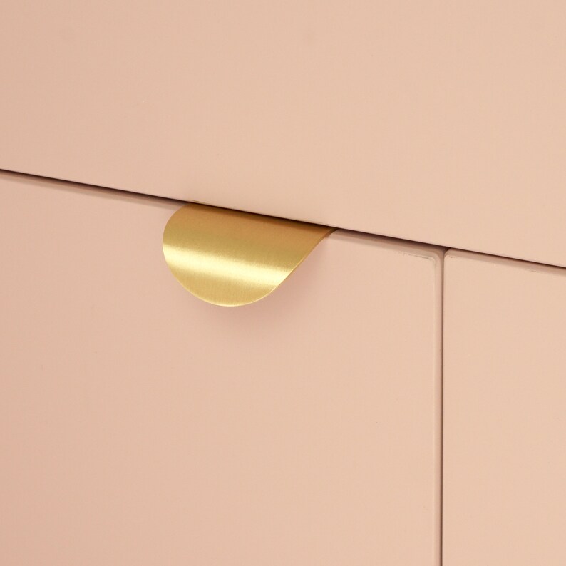 Curved Brass Lip Pull Handles Brass Door Handles Etsy UK