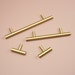 T Bar Solid Brass Cabinet Handles | Brass Door Handles | Drawer Handles | Replacement Door Handles | Gold Drawer Pulls | Brass Bar Pulls