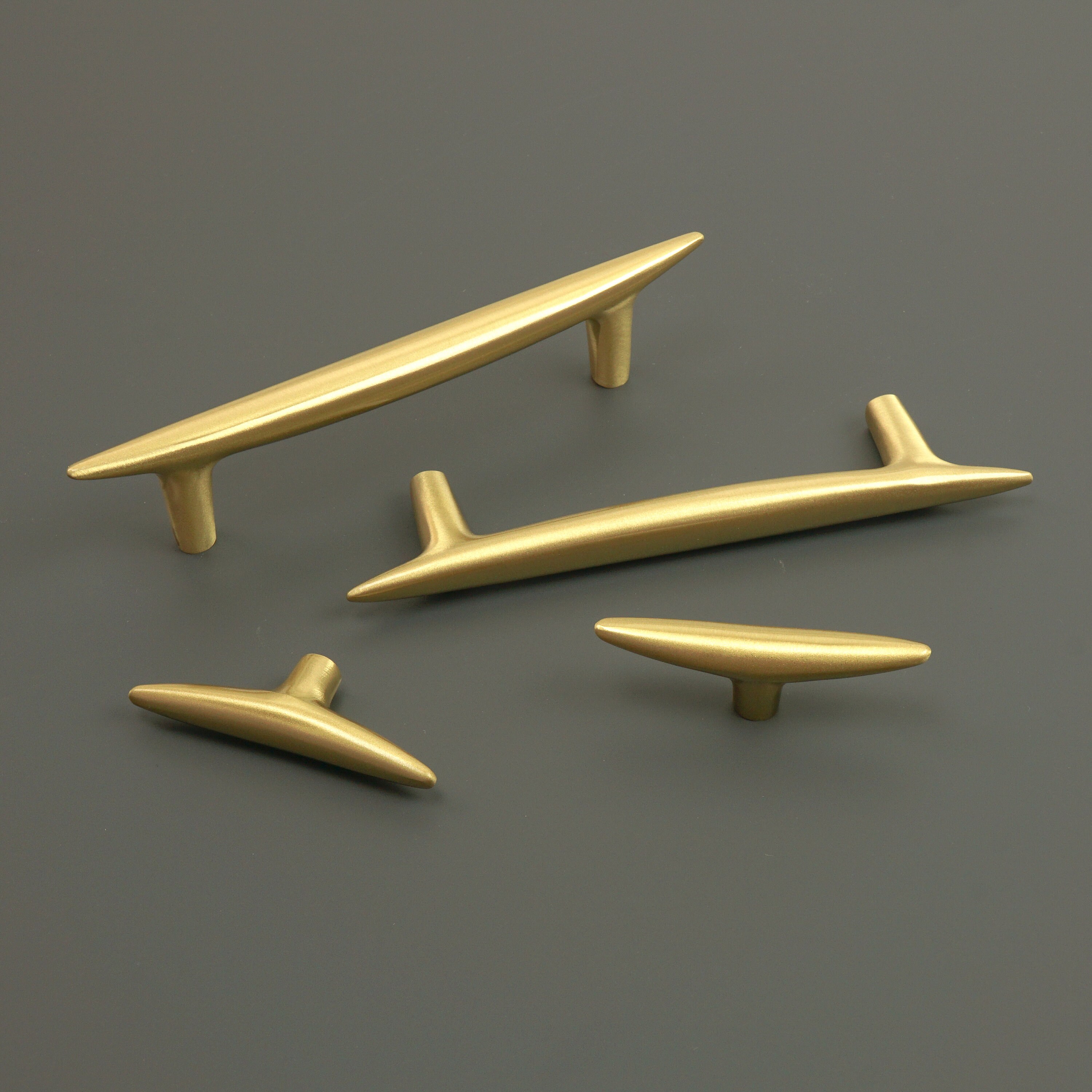 Modernist Tbar Solid Brass Handles Brass Door Etsy