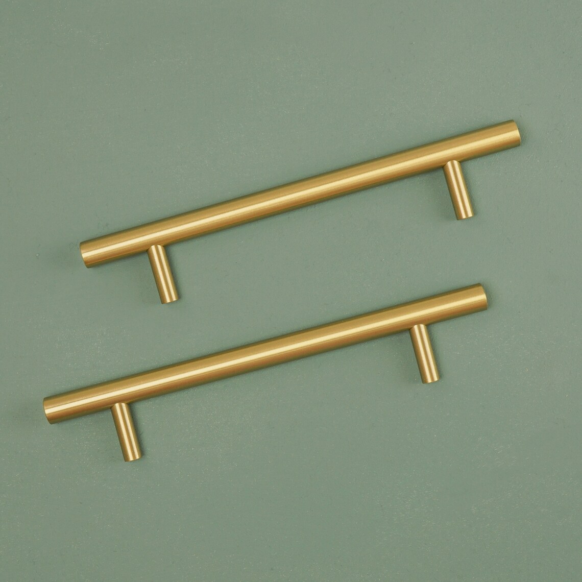 T Bar Solid Brass Handles Brass Door Handles Etsy