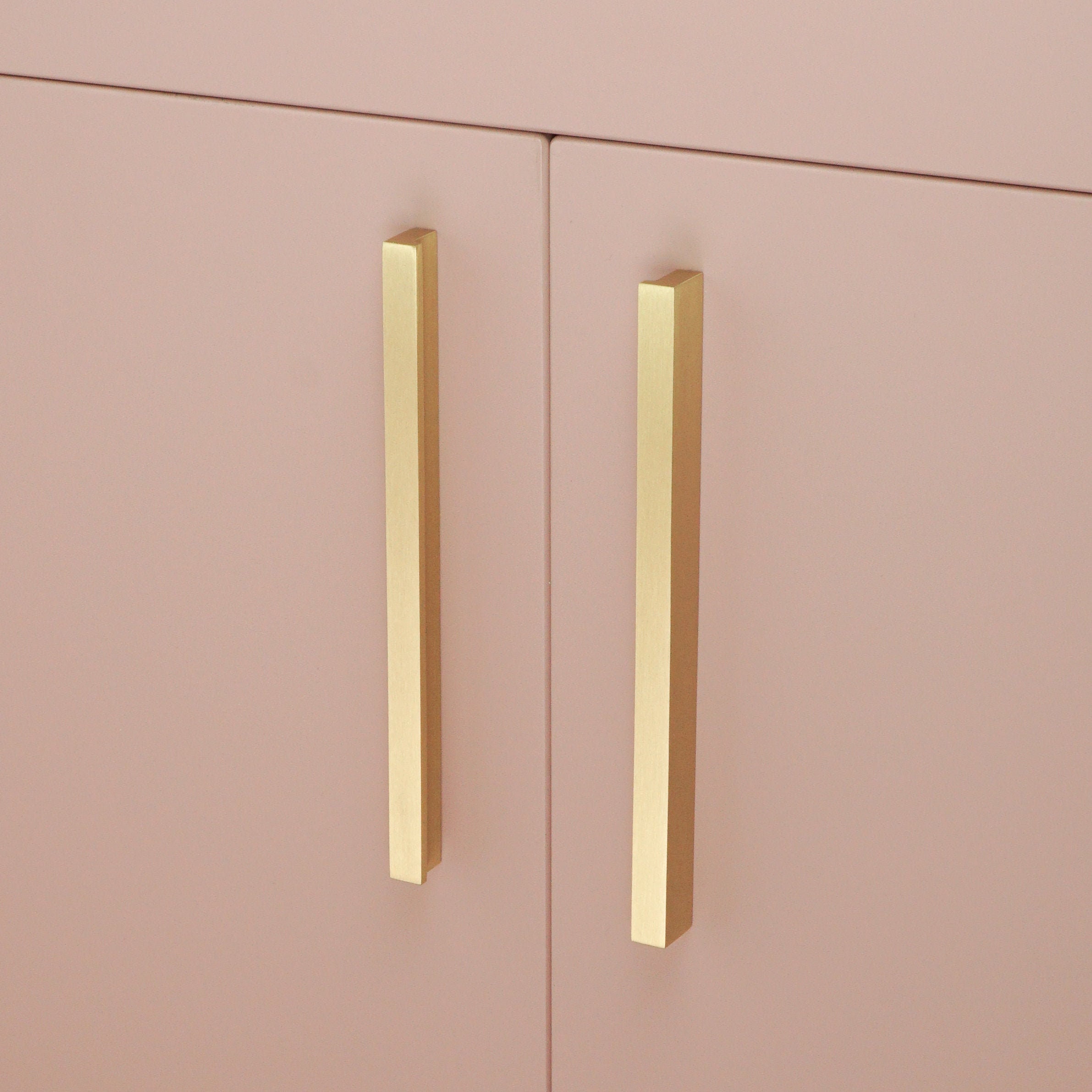 Solid Brass Minimalist Rectangular Handle | Brass Door Handles | Draw…