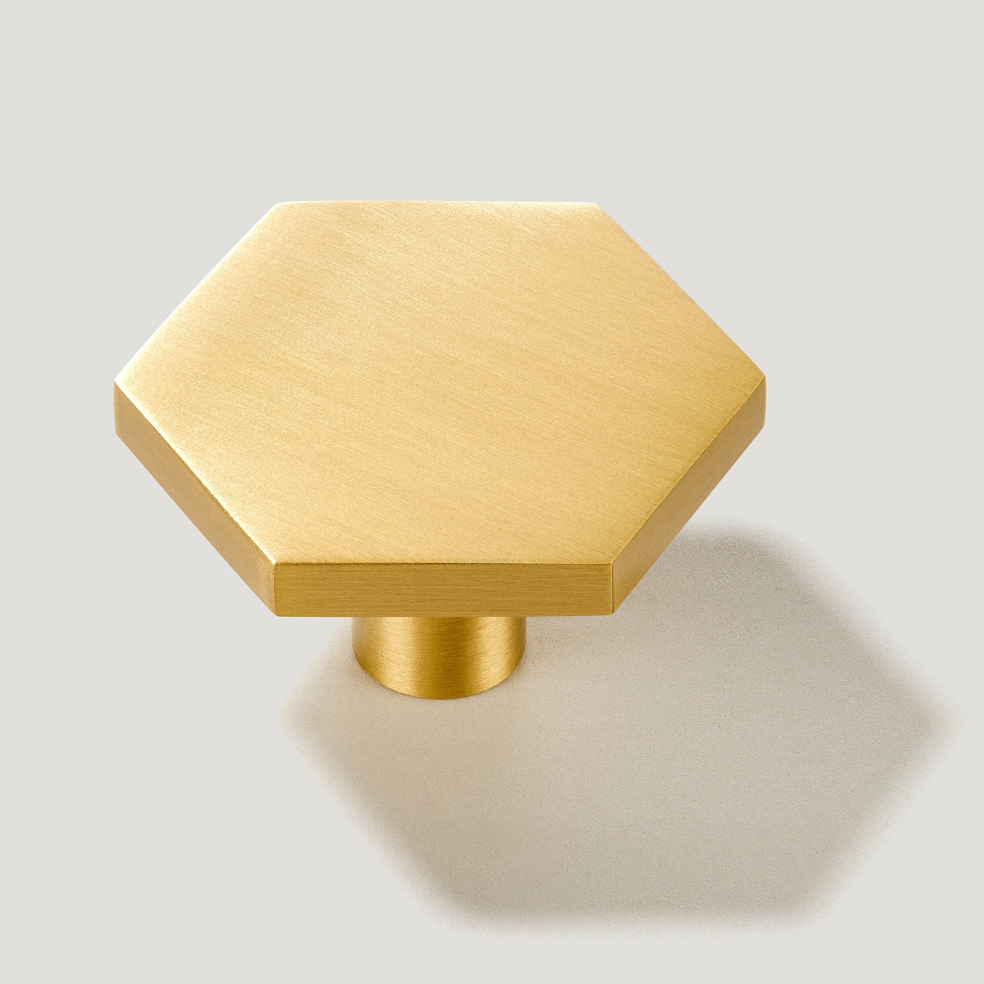 Solid Brass Hexagon Knob Kitchen Knob Etsy UK
