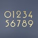 Contemporary Brass Door Numbers | Brass Door Numbers  | Gold Door Numbers | Brass Door Hardware | Brass Room Numbers| Numbers for Doors 
