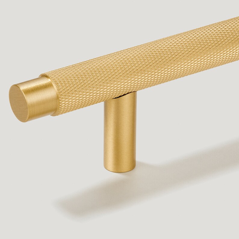 Long Knurled Closet Bar Handles Brass Door Handles Knurled Etsy UK
