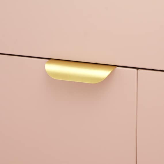 Curved Brass Lip Pull Handles Brass Door Handles Etsy UK